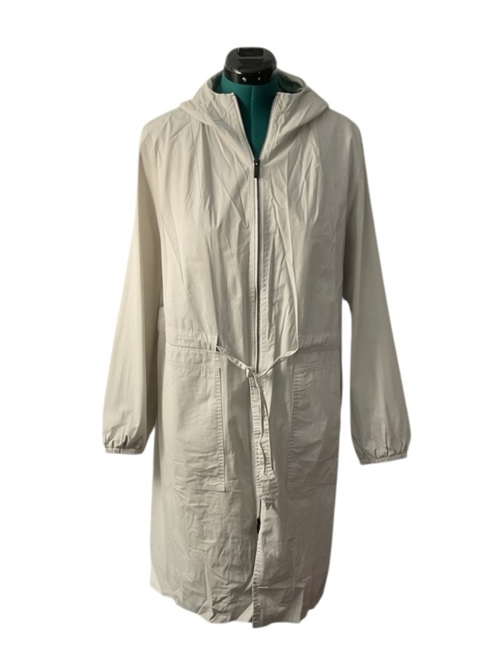 a new day Cream Hooded Longline Trench Coat P:25” L:40”
